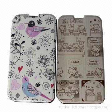 Leather Mobile Phone Cases for iPhone 4 with Special Pattern printed on PU